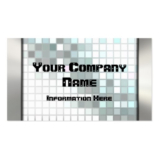 Mosaic Silver Metal Look Business Cards