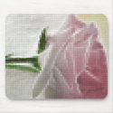Mosaic Single Pink Rose Basics mousepad