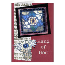 Mosaic Star of David and Hand of God cards