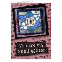 Mosaic Star of David w/Evil Shining Star Text cards