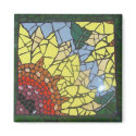 Mosaic Sunflower magnets by jomodad Mosaic Sunflower magnets