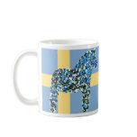Mosaic Swedish Blue Dala Horse mugs