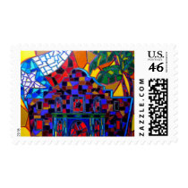 mosaic The Alamo stamp