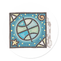 "Mosaic Tile Earth" design stickers