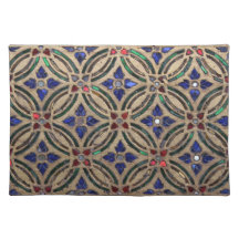 Mosaic tile pattern stone glass Moroccan photo Placemats
