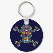 Mosaic Tile Pirate keychains