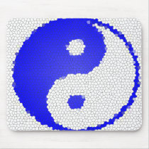 Mosaic Yin Yang Design Computer Mousepad by GalaxyGiftShop Mosaic Yin Yang Design Computer Mousepad
