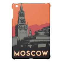 moscow art deco retro travel poster ipad mini cases