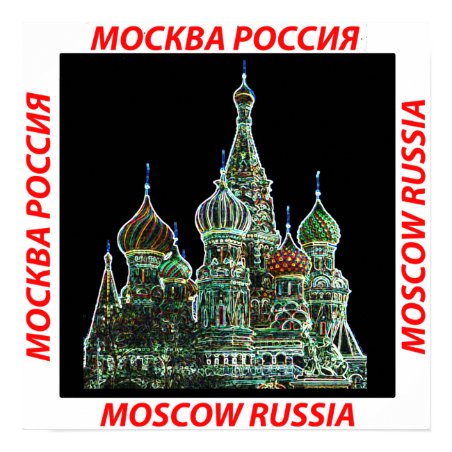 Moscow Neon Poster