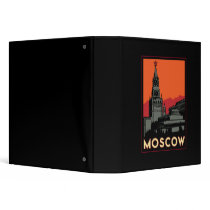 moscow russia kremlin art deco retro travel binders