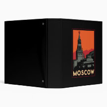 moscow russia kremlin art deco retro travel binder