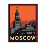 moscow, russia, kremlin, art, deco, retro, travel
