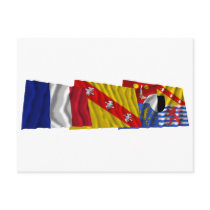 Moselle, Lorraine & France flags Post Cards