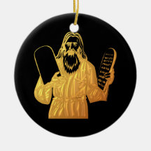 Moses - 10 Commandments - Greatest Commandment Christmas Ornament