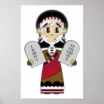 Moses & 10 Commandments Poster