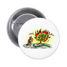 Moses and burning bush Christian artwork Pin