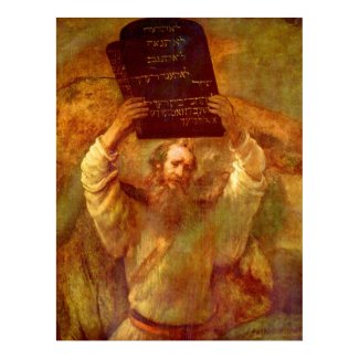 Moses and the 10 commandments print