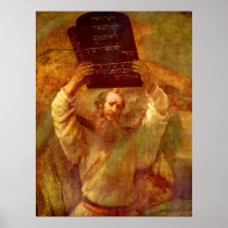 Moses and the 10 commandments posters