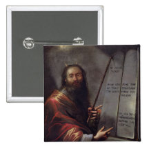 Moses and the Tablets of the Law Button