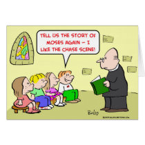 moses chase scene sunday school cards