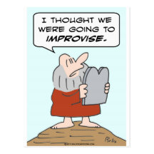 moses commandment improvise postcards