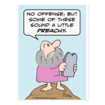 moses commandments sound preachy post card