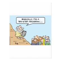 moses commandments ten step program post card