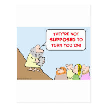 moses commandments turn on post cards