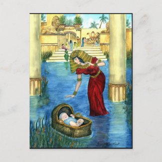 Moses in a Basket Postcard