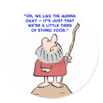 moses, manna, ethnic, food stickers