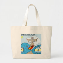 Moses Surfs Funny Cartoon Tees Gifts Collectibles Canvas Bag