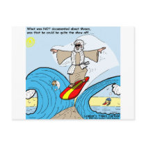 Moses Surfs Funny Cartoon Tees Gifts Collectibles postcards