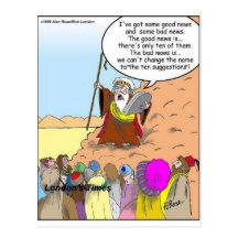 Moses & The Ten Suggestions Funny Gifts & Tees Post Card