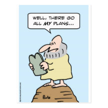 moses there go all my plans commandments postcard