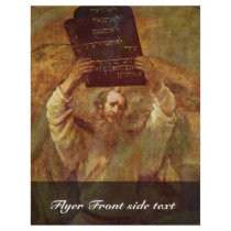 Moses With The Tablets Of The Law By Rembrandt Flyers