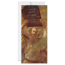 Moses With The Tablets Of The Law By Rembrandt Rack Card