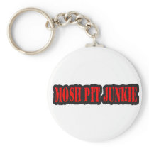 MOSH PIT JUNKIE guys girls punk rock mosh pit keychains
