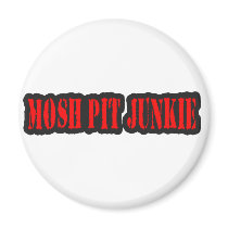 MOSH PIT JUNKIE guys girls punk rock mosh pit magnets