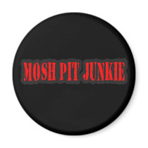 MOSH PIT JUNKIE guys girls punk rock mosh pit magnets