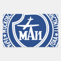 Moskau Aviation Institute 85mm Rectangle Sticker