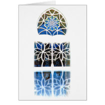 Mosque Foyer Window 1 white Greeting Cards