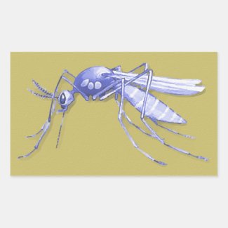 Mosquito Pop Art Rectangle Sticker