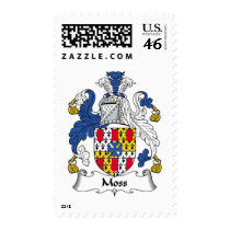 Moss Family Crest postage by coatsofarms Moss Family Crest postage
