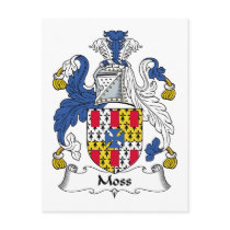 Moss Family Crest postcards