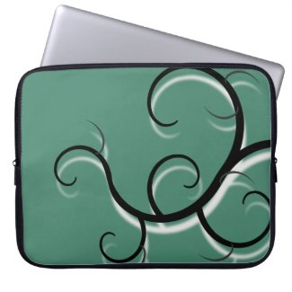 Moss Green Creeping Vine Effect Laptop Sleeve