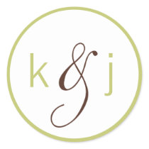 Moss Monogram Stickers
