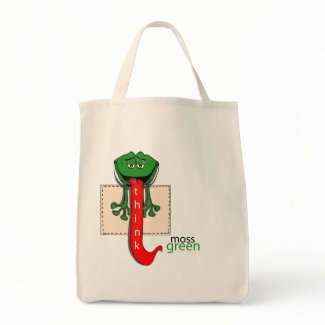 MOSSGREEN FROG GROCERY TOTE bag