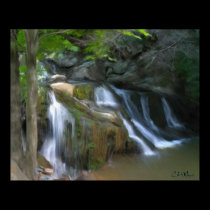Mossy Falls - Painting posters by evophoto Mossy Falls - Painting posters