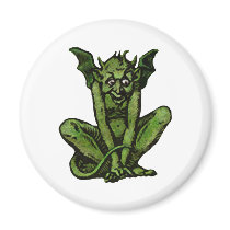 Mossy Little Green Goblin Man Magnets