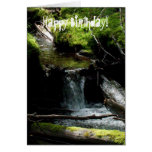 Mossy Waterfall; Happy Birthday Greeting Cards